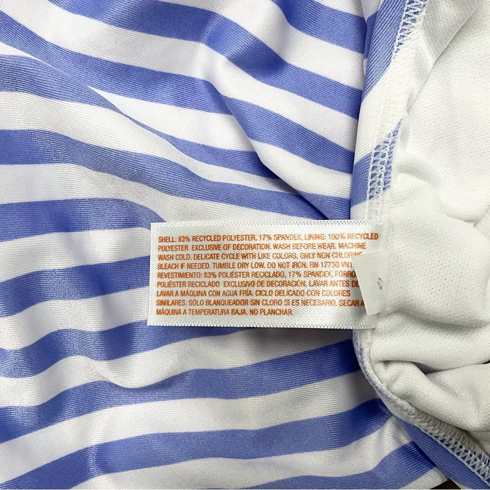 Cat & Jack Blue and White Striped Kids Swimsuit